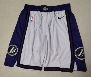 Men's NBA Los Angeles Lakers Nike White Purple 2022-23 City Edition Embroidered Shorts