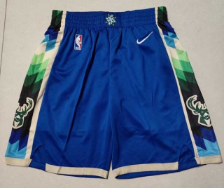 Men's NBA Milwaukee Bucks Nike Royal Embroidered Shorts