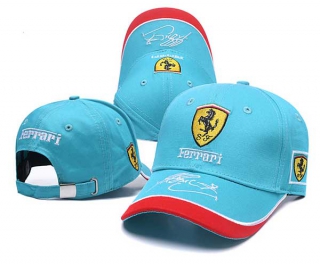 Wholesale Cheap Ferrari F1 Racing Team Aqua Baseball Snapback Cap 8001