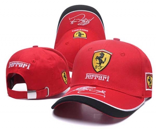 Wholesale Cheap Ferrari F1 Racing Team Red Black Baseball Snapback Cap 8009
