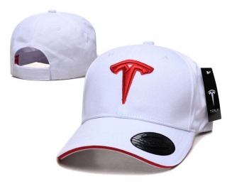Wholesale Cheap Tesla White Red Baseball Snapback Cap 8005