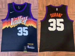 Men's NBA Phoenix Suns Kevin Durant Nike Black 2020-21 City Edition Jerseys