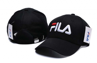 Wholesale Fila Black Adjustable Baseball Hats 7001