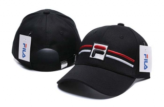 Wholesale Fila Black Adjustable Baseball Hats 7002