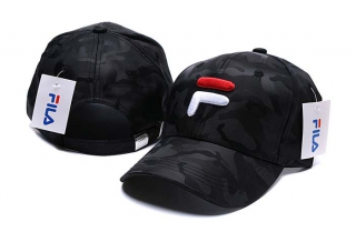 Wholesale Fila Black Adjustable Baseball Hats 7003