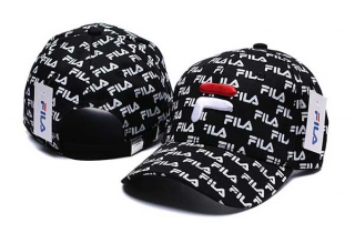 Wholesale Fila Black Adjustable Baseball Hats 7004