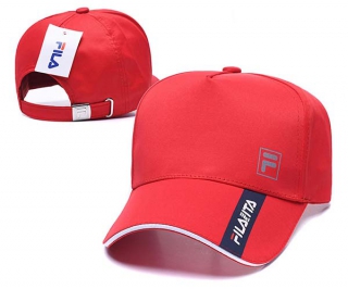 Wholesale Fila Red Adjustable Baseball Hats 7012