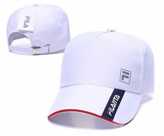 Wholesale Fila White Adjustable Baseball Hats 7014