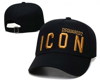 Wholesale Dsquared2 Icon Black Gold Baseball Adjustable Cap 7004