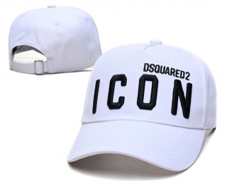 Wholesale Dsquared2 Icon White Black Baseball Adjustable Cap 7018