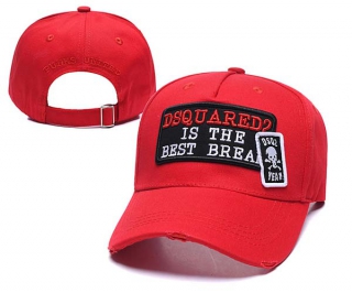 Wholesale Dsquared2 Patch Red Baseball Adjustable Cap 7041