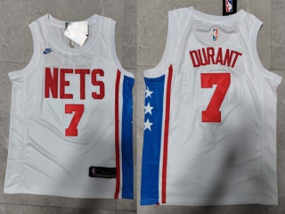 Men's NBA Brooklyn Nets Kevin Durant 22-23 Nike White Classic Edition Jersey