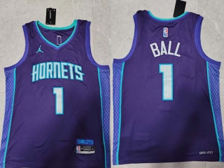 Men's NBA Charlotte Hornets LaMelo Ball 22-23 Jordan Brand Purple Statement Edition Jersey