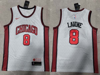 Men's NBA Chicago Bulls Zach LaVine 22-23 Nike White City Edition Jersey