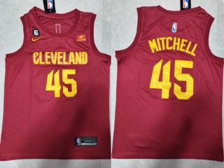 Men's NBA Cleveland Cavaliers Donovan Mitchell 22-23 Nike Wine Icon Edition Jersey