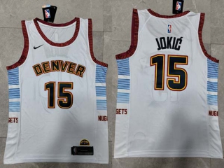 Men's NBA Denver Nuggets Nikola Jokic 22-23 Nike Silver City Edition Jersey