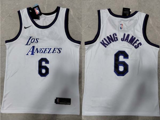 Men's NBA Los Angeles Lakers LeBron James 22-23 Nike White City Edition Jersey