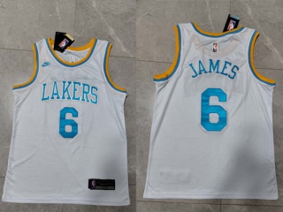 Men's NBA Los Angeles Lakers LeBron James 22-23 Nike White Classic Edition Jersey