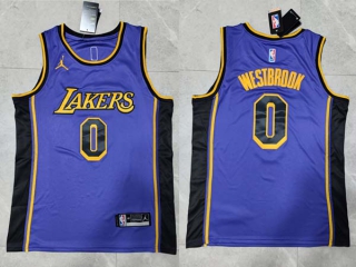 Men's NBA Los Angeles Lakers Russell Westbrook 22-23 Jordan Brand Purple Statement Edition Jersey