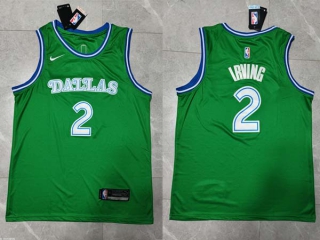 Men's NBA Dallas Mavericks Kyrie Irving 22-23 Nike Green Hardwood Classics Jersey