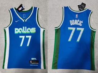 Men's NBA Dallas Mavericks Luka Doncic 22-23 Nike Blue City Edition Jersey
