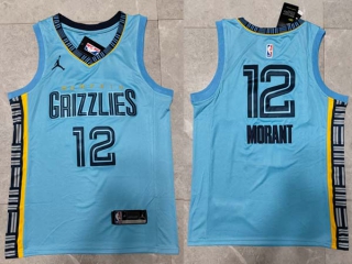 Men's NBA Memphis Grizzlies Ja Morant 22-23 Jordan Brand Light Blue Statement Edition Jersey