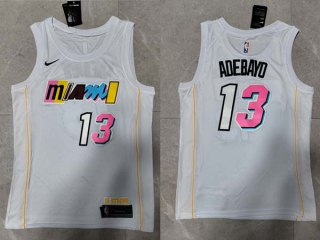 Men's NBA Miami Heat Bam Adebayo 22-23 Nike White City Edition Jersey