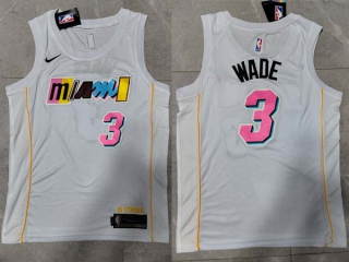 Men's NBA Miami Heat Dwyane Wade 22-23 Nike White City Edition Jersey