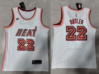 Men's NBA Miami Heat Jimmy Butler 22-23 Nike White Classic Edition Jersey