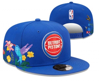 NBA Detroit Pistons New Era Royal Flower 9FIFTY Snapback Hat 3006