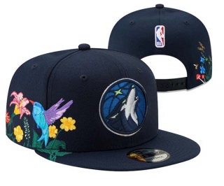 NBA Minnesota Timberwolves New Era Navy Flower 9FIFTY Snapback Hat 3006