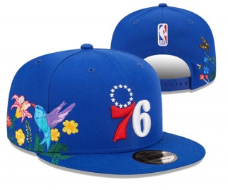 NBA Philadelphia 76ers New Era Royal Flower 9FIFTY Snapback Hat 3016