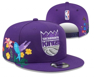 NBA Sacramento Kings New Era Purple Flower 9FIFTY Snapback Hat 3009