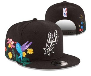 NBA San Antonio Spurs New Era Black Flower 9FIFTY Snapback Hat 3017