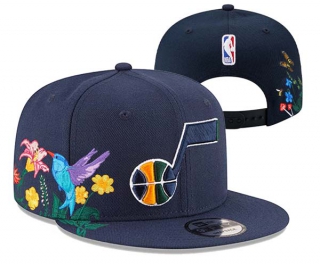 NBA Utah Jazz New Era Navy Flower 9FIFTY Snapback Hat 3014