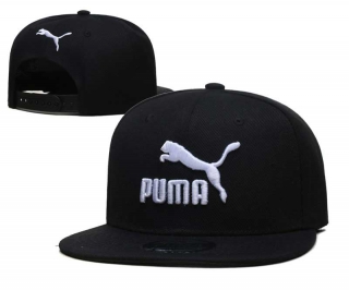 Wholesale Puma Black White Embroidered Snapback Hat 2007