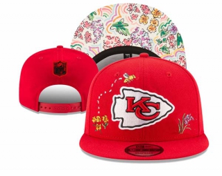 NFL Kansas City Chiefs Watercolor Floral Red New Era 9FIFTY Snapback Hat 3056