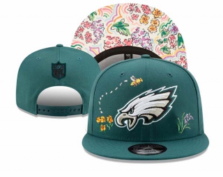 NFL Philadelphia Eagles Watercolor Floral Midnight Green New Era 9FIFTY Snapback Hat 3028