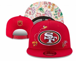 NFL San Francisco 49ers Watercolor Floral Red New Era 9FIFTY Snapback Hat 3047