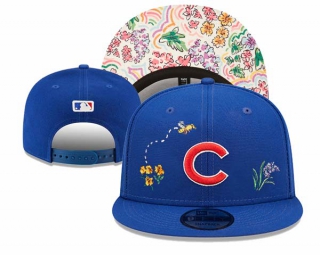 MLB Chicago Cubs Watercolor Floral Royal New Era 9FIFTY Snapback Hat 3014
