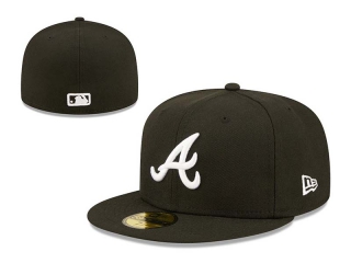 MLB Atlanta Braves Black New Era 59FIFTY Fitted Hat 0501