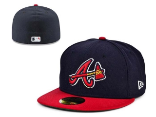 MLB Atlanta Braves Navy Red New Era 59FIFTY Fitted Hat 0502