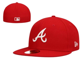 MLB Atlanta Braves Red New Era 59FIFTY Fitted Hat 0504