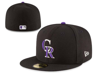 MLB Colorado Rockies Black New Era 59FIFTY Fitted Hat 0501