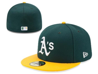 MLB Oakland Athletics Green Gold New Era 59FIFTY Fitted Hat 0501