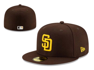 MLB San Diego Padres Brown New Era 59FIFTY Fitted Hat 0502