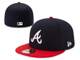 MLB Atlanta Braves Navy Red New Era 59FIFTY Fitted Hat 0503