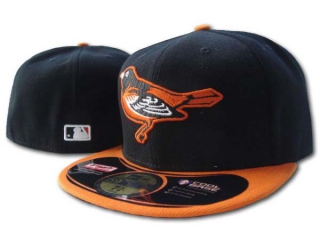 MLB Baltimore Orioles Black Orange New Era 59FIFTY Fitted Hat 0502