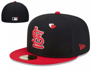 MLB St. Louis Cardinals New Era Black Red Heart Eyes 59FIFTY Fitted Hat 7006