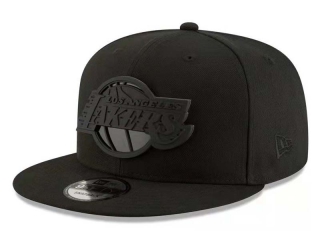NBA Los Angeles Lakers New Era Black 9FIFTY Snapback Hat 2092